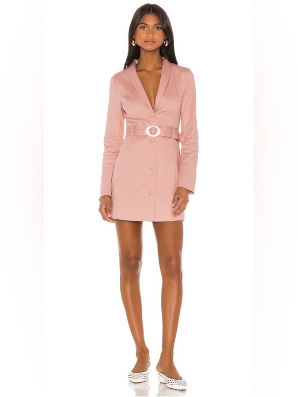 MAJORELLE Revolve Zayn Mini Jacket blazer Dress in Dusty Pink